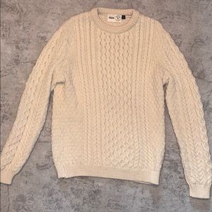 ASOS heavyweight cable knit sweater ivory cream